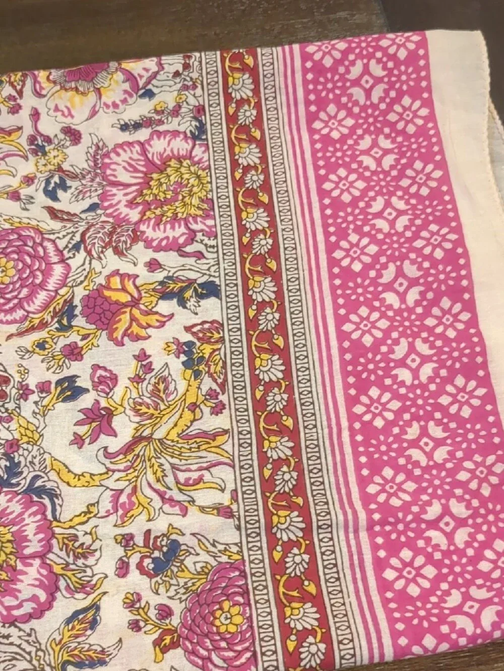 Vintage tablecloth featuring